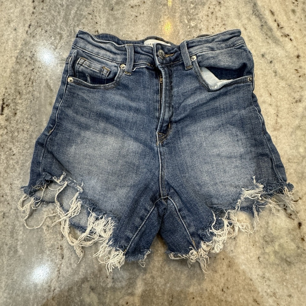 Risen Jeans Women's Small 26" Distressed Ripped Cut Off Shorts High Rise